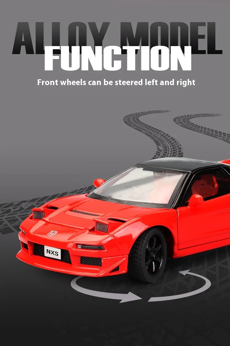 1:32 Honda Acura NSX NA1 Supercar Racing Sports Couple Alloy Metal Diecast Model Car Sound & Light Collection Simulation Gifts