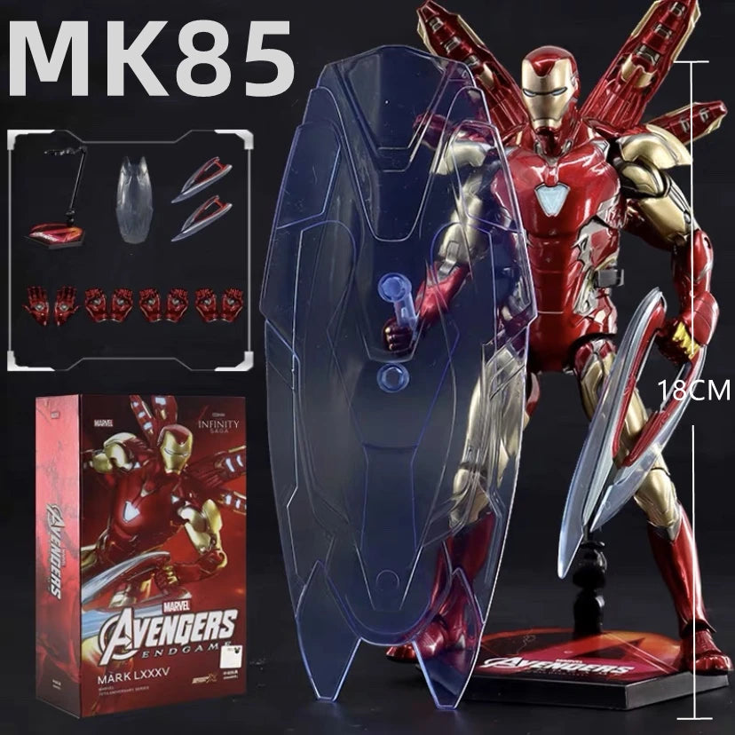 ZD Original Iron Man MK30 Blue Steel 1/10 Iron Patriot MK3 Marvel legends War Machine 10th Anniversary Action Figure Model Gift