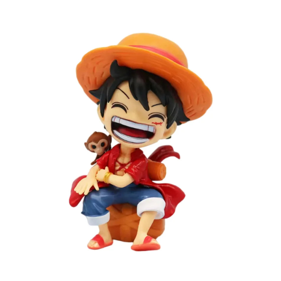 One Piece 13cm Anime Figure One Piece Monkey D Luffy Roronoa Zoro Kawaii Toys Q Figural Nendoroid Car Decoration PVC Model Gift