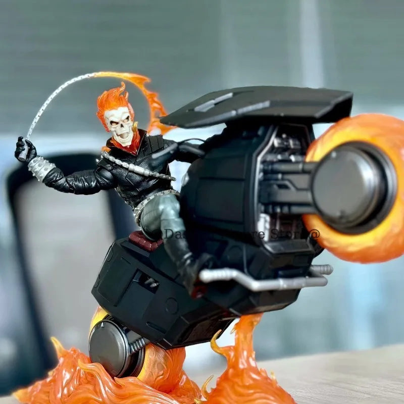 Anime Ghost Rider Action Figure Johnny Blaze Celebrating Figurine 85th Anniversary 6" Collection Model Statue Toys Holiday Gifts