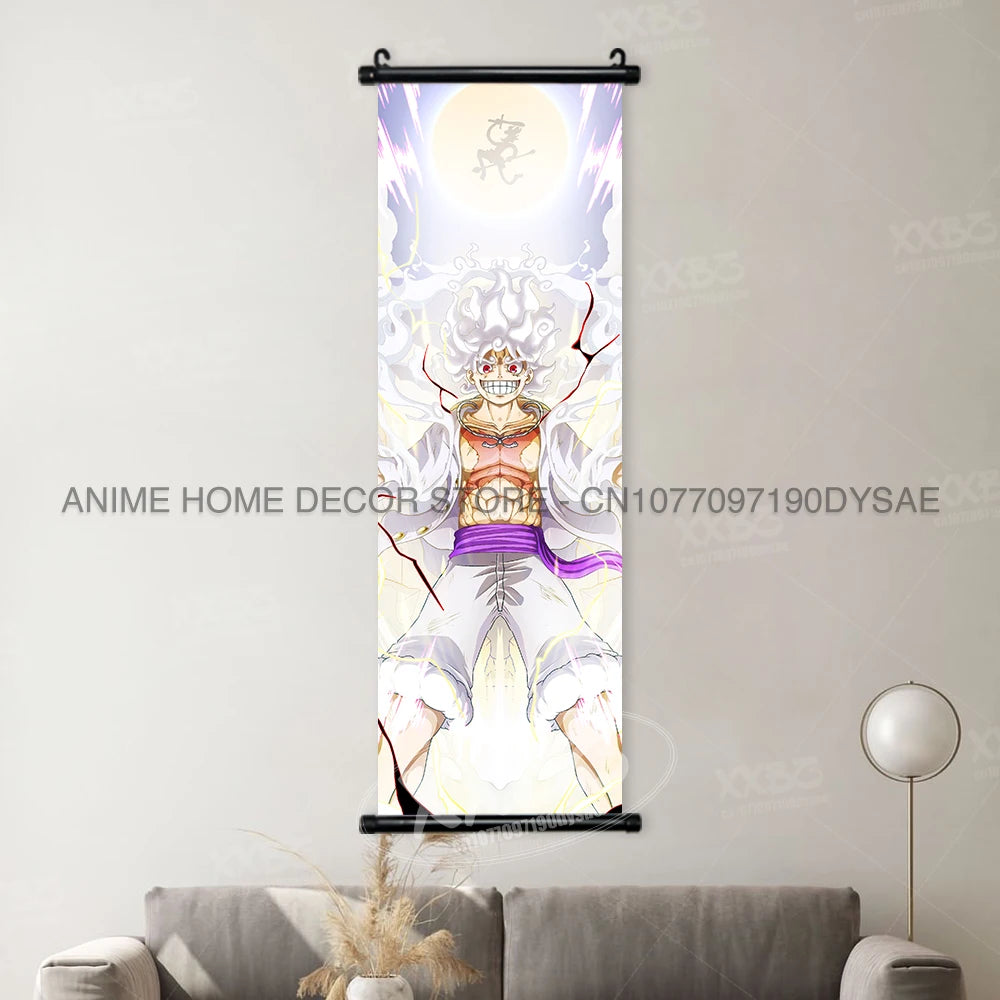 ONE PIECE Posters Anime Monkey D. Luffy Hanging Painting Yamato Scrolls Picture Nico Robin Home Decor Wallpaper Canvas Wall Art