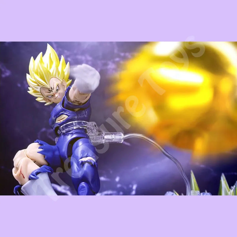 Black Hole & TK Dragon Ball Z SHF Super Saiyan SSJ Majin Vegeta Full Power Battle Damage Anime Action Figures Models Gifts Toys