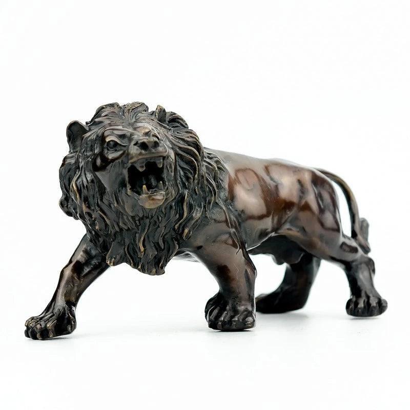 Antique Copper Crafts Small Brass Lion Ornaments