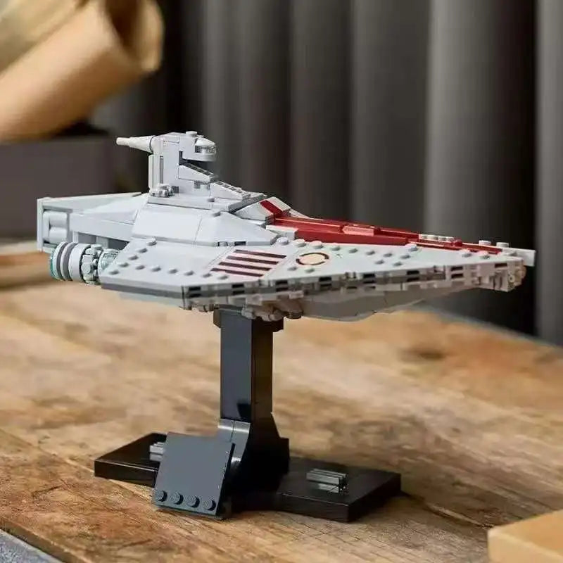 MOC Space Wars Ship Building Blocks Kit Compatible with 75404, Perfect Birthday Surprise Gift