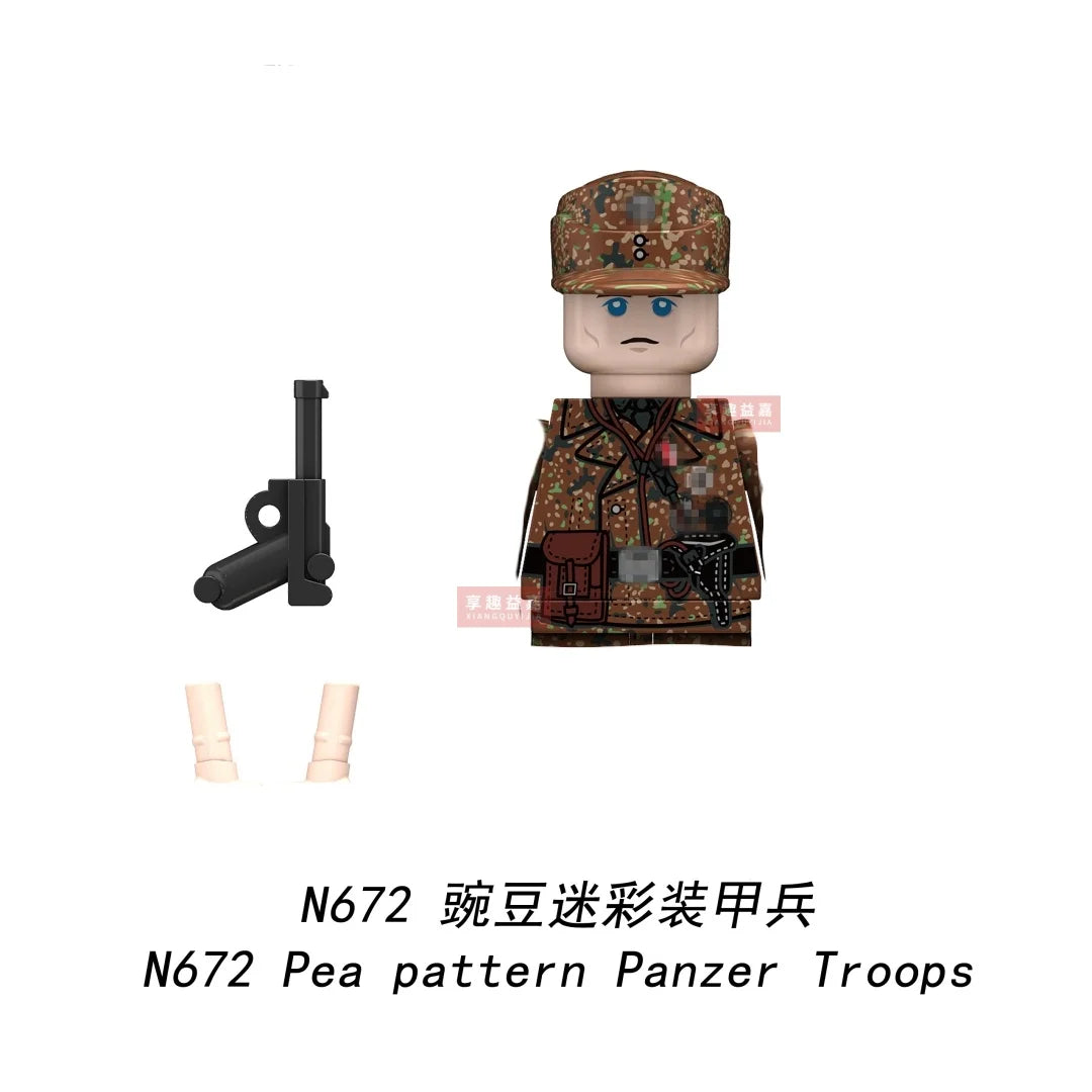 Boy Toys War II Army Soldiers Mini Military Weapons Model Small Particles Building Blocks Suits Childrens Birthday Gifts