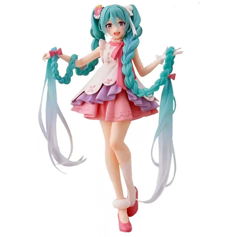 Hatsune Miku Figure Anime Girl Model Desktop Decor Collectible Doll Gift for Fans Future Vocaloid Statue Japanese Kawaii Otaku