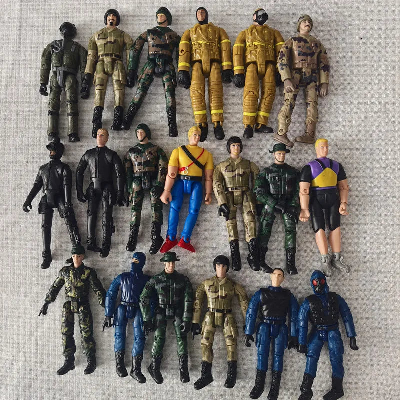 5pcs 10cm many styles of soldier mode Elite Force 1:18 Military Action Figure Doll Statue 3.75 Inch children kids collection toy