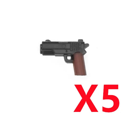 5/10 WW2 Soldier Weapons Building Block Two-color Printing Machine Rifle Submachine Sniper Guns Military Accessories Bricks C238