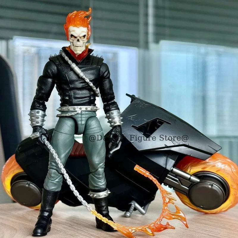 Anime Ghost Rider Action Figure Johnny Blaze Celebrating Figurine 85th Anniversary 6" Collection Model Statue Toys Holiday Gifts