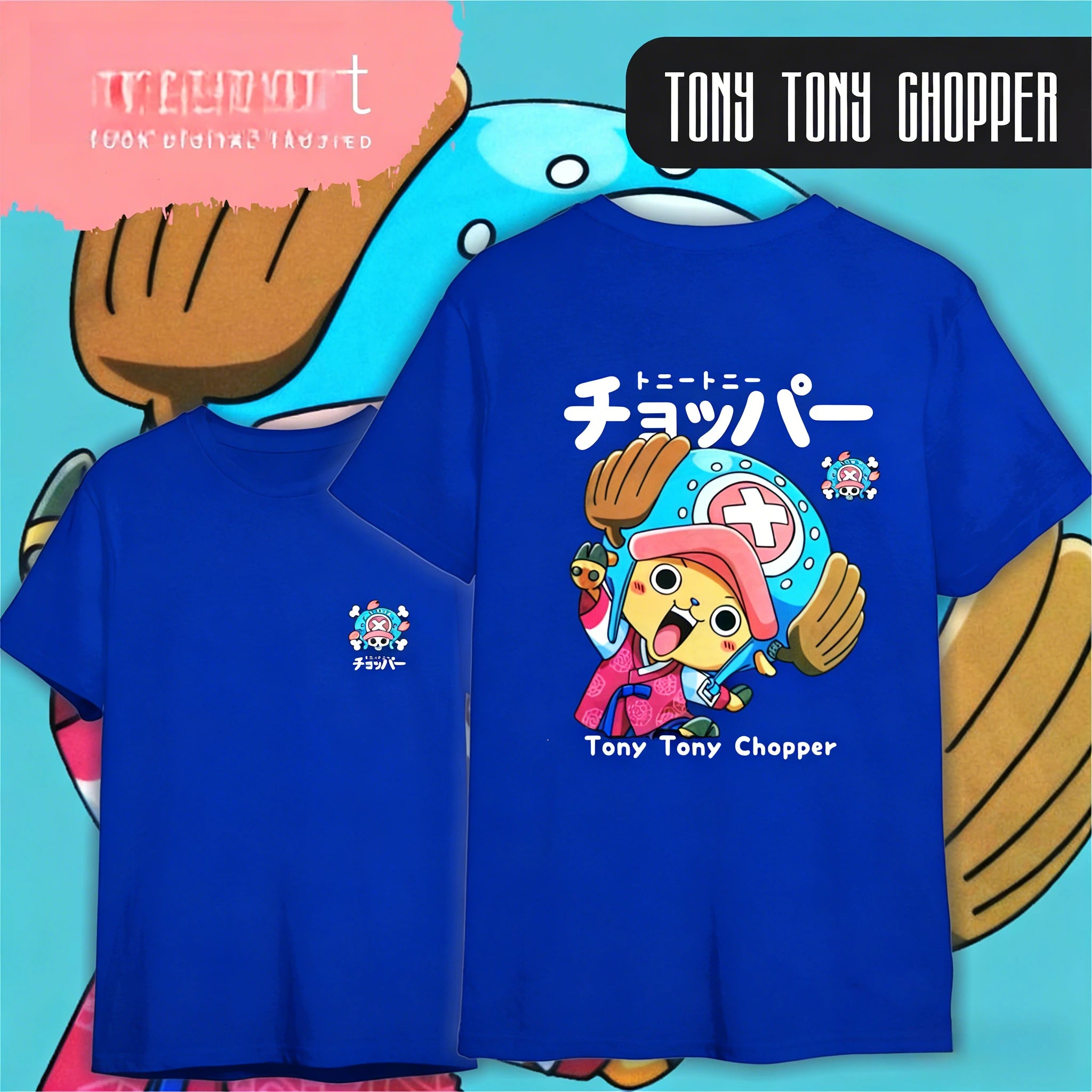 One Piece Chopper Cotton T-shirt 2026 Summer Kids/Men's Women's Fashion Casual Y2K Short Sleeved T-shirt Streetwear Unisex
