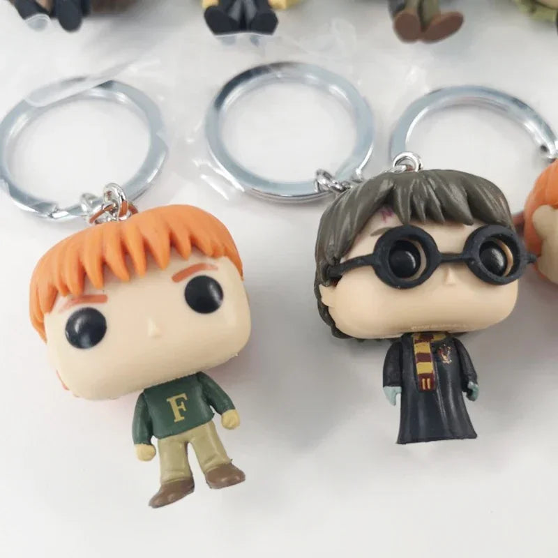 Funko POP Keychain Hermione Series Ginny Ron Hedwig Snape Fawkes Dementor Luna Pocket Pop Key Ring Chain Toy