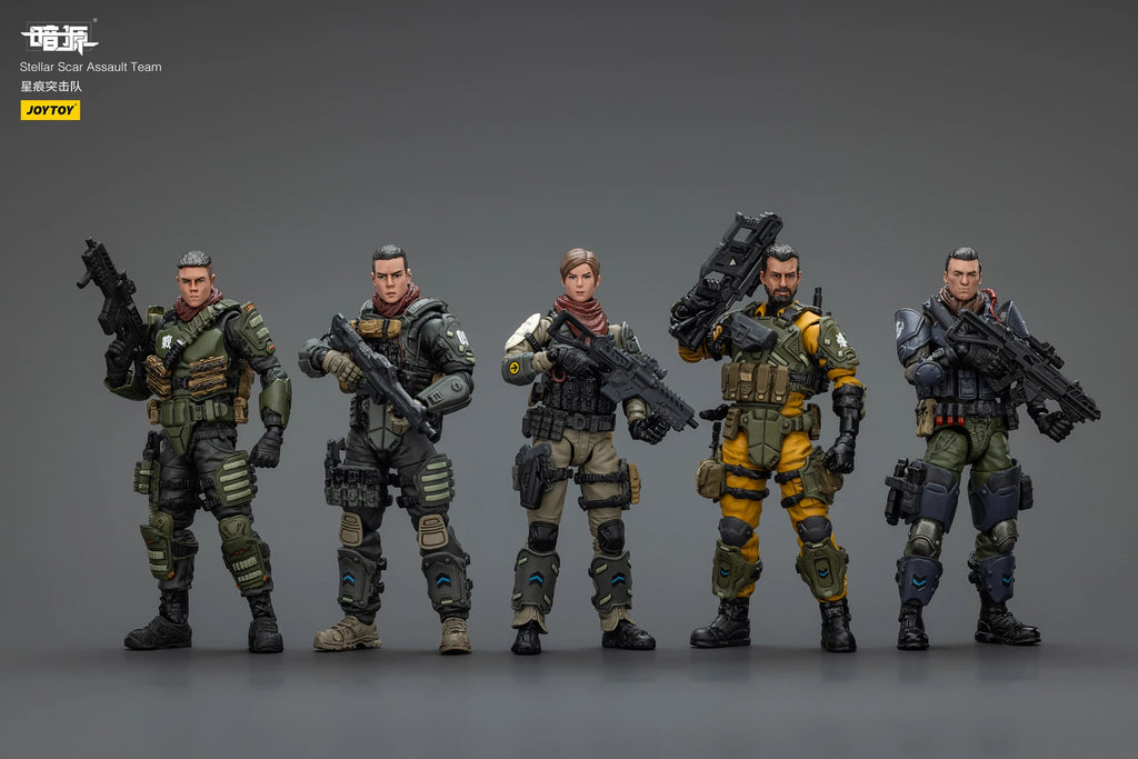 JOYTOY 1/18 Action Figure Dark Source Stellar Scar Assault Team Anime Military Model