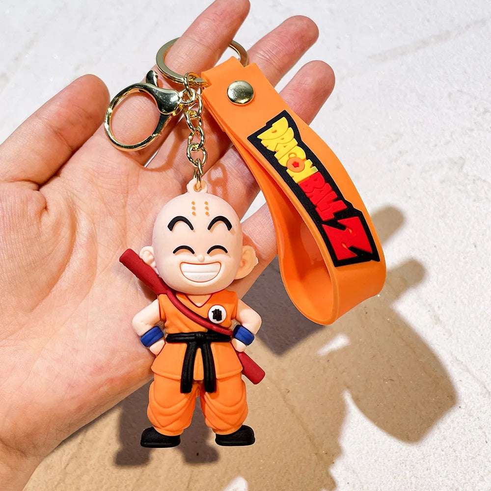 Anime Dragon Ball Keychain Fashion Jewelry Son Goku Vegeta Piccolo Action Figures Key Ring for Men Women Bags
