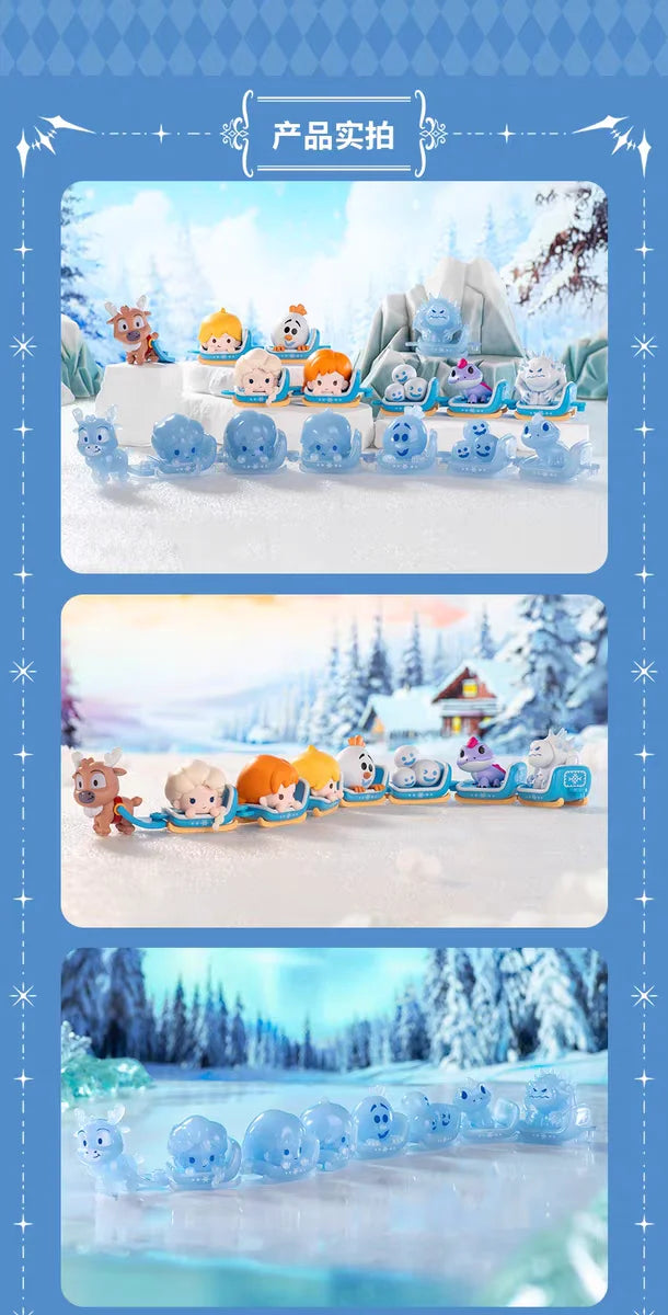Frozen Elsa Anna Olaf Anime Peripherals Kawaii Cute Q Edition Surprise Blind Box Toy Tabletop Decoration Ornaments Holiday Gifts