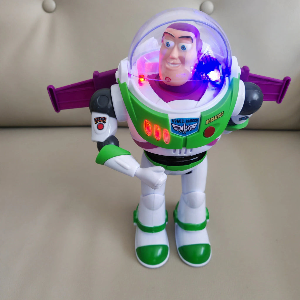 Disney Toy Story  Buzzlightyear Cartoon Figure Model Toys Pixar Electric Walking Light Robot Doll Action Doll Kids Birthday Gift
