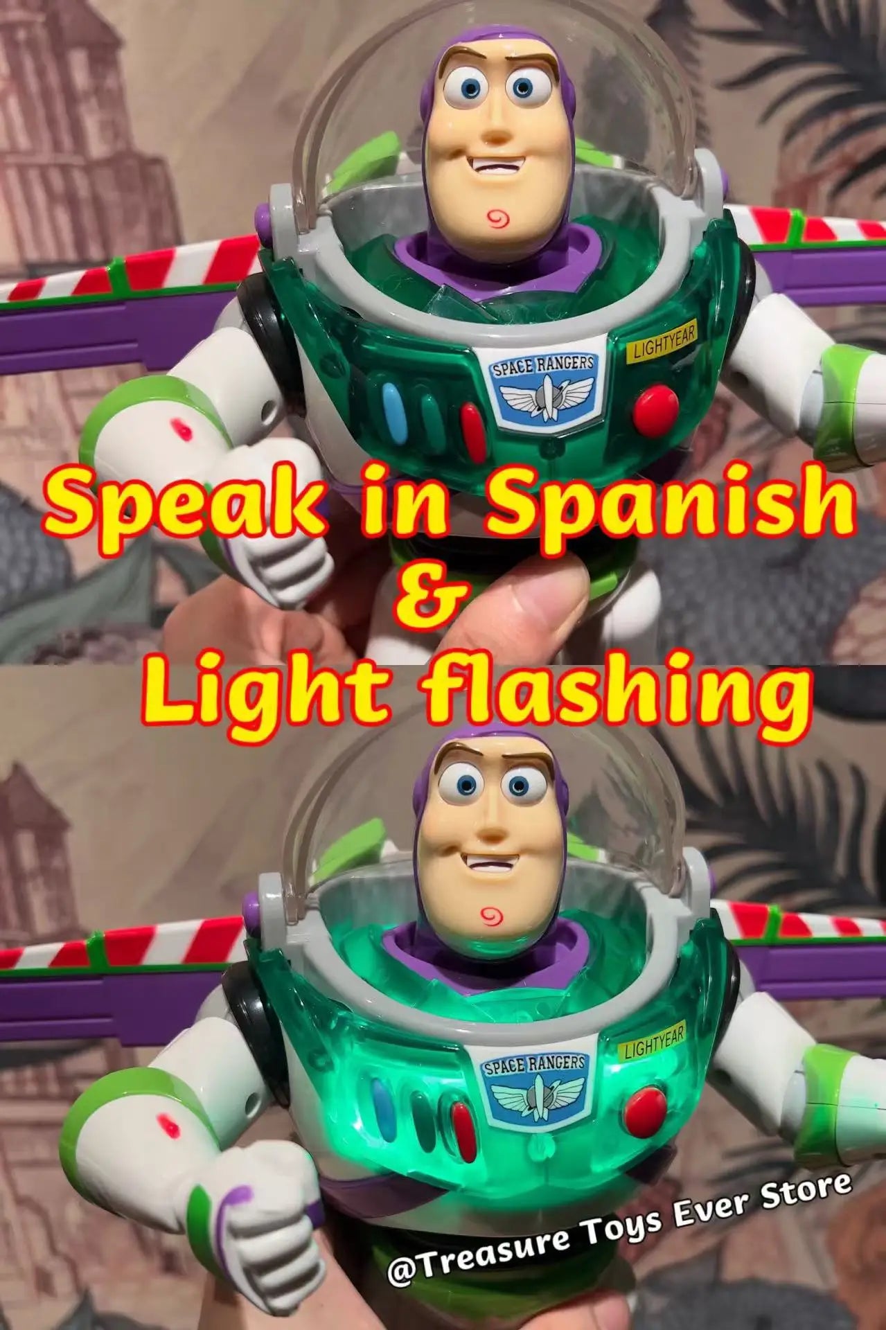 25CM Disney Pixar Toy Story 4 Talking Spanish Buzz Lightyear Woody Jessie Interactive Action Figure Toys Christmas Gift