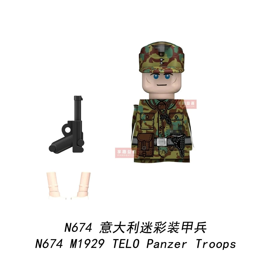 Boy Toys War II Army Soldiers Mini Military Weapons Model Small Particles Building Blocks Suits Childrens Birthday Gifts