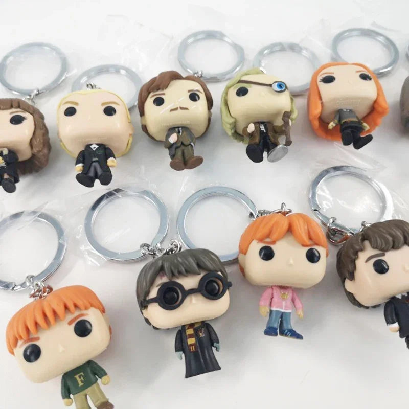 Funko POP Keychain Hermione Series Ginny Ron Hedwig Snape Fawkes Dementor Luna Pocket Pop Key Ring Chain Toy