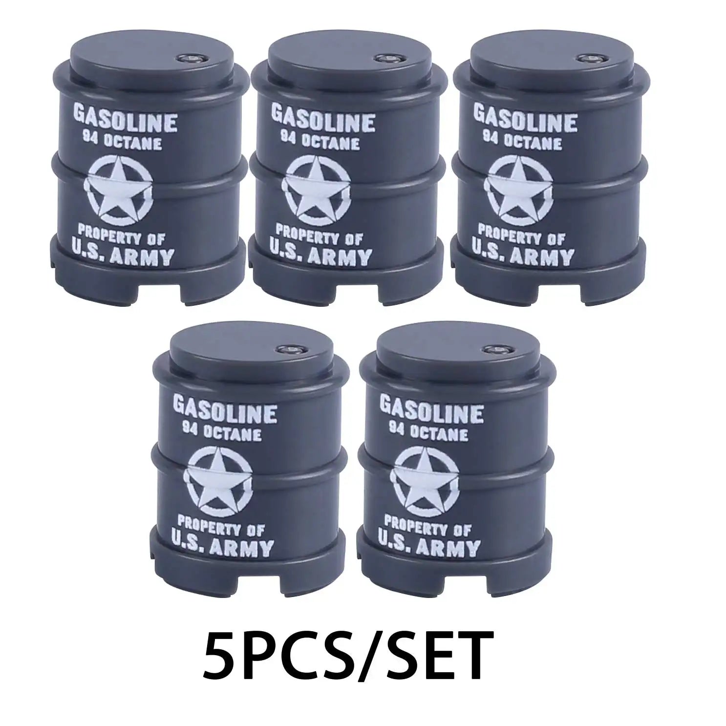 MOC WW2 Military Oil Drum Fuel Tank Printed Building Blocks Weapons Soldiers Accessories War Scene Accessories Bricks Toys Boys