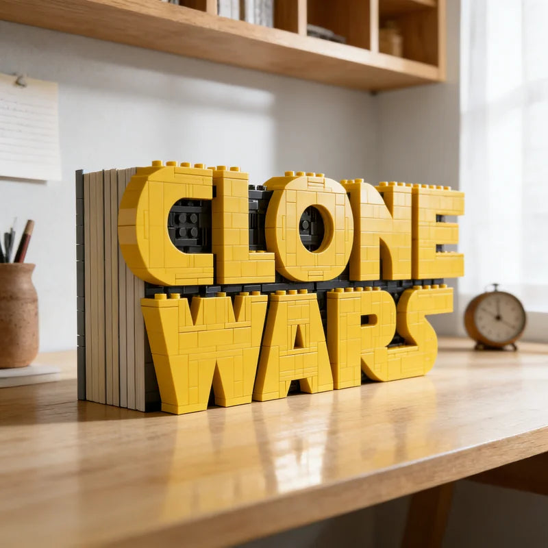 742pcs MOC Clone Wars Logo Star Battle Model Building Blocks Architecture Christmas Gifts Toy Creative Idea Education Brick Kids