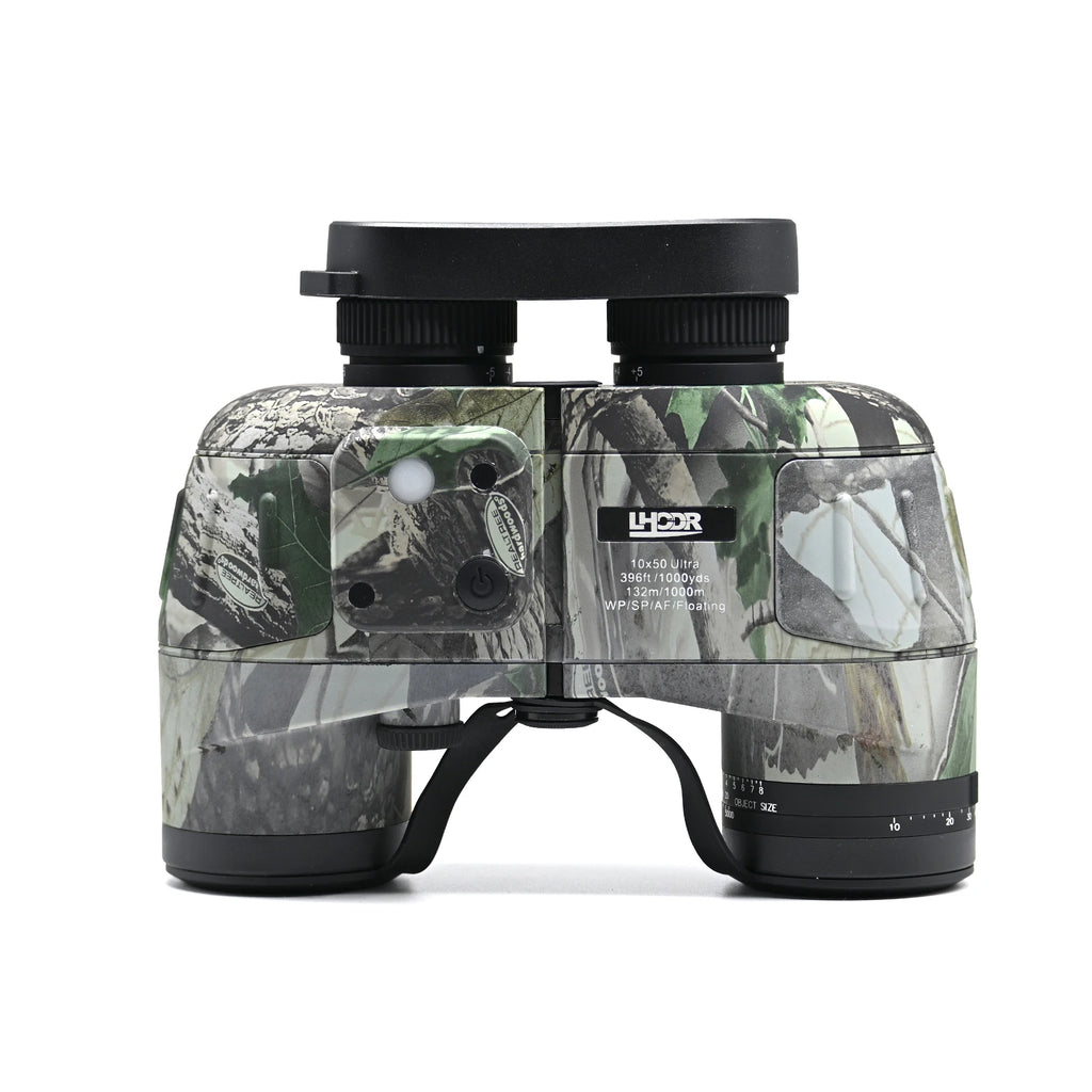 IPX7 Telescope Binoculars 10x50 Professional Powerful Binoculars with Internal Rangefinder Compass Waterproof for Surviva