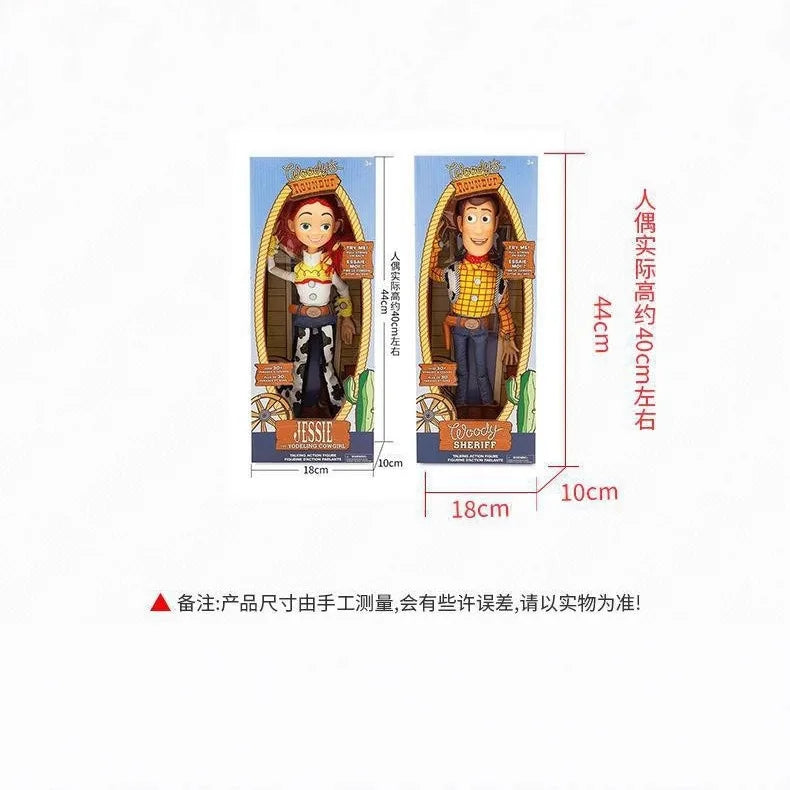 Hot 40cm Disney Pixar Toy Story Woody Action Figures English Movie Sound Character Doll Cloth Cowboy Birthday Gift For Children