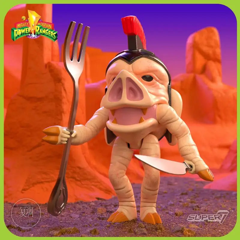 Super7 Mighty Morphin Power Rangers Carded Series 1 - Dragonzord, Red Ranger & Rita Repulsa Model Gift Set Toys