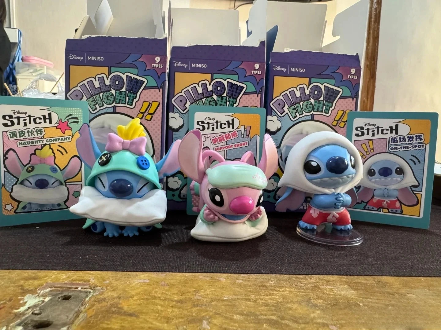 New Cartoon Disney Stitch Needle Pillow Battle Series Blind Box Action Figure Decor Ornament Cute Needle Doll Toy Birthday Gifts