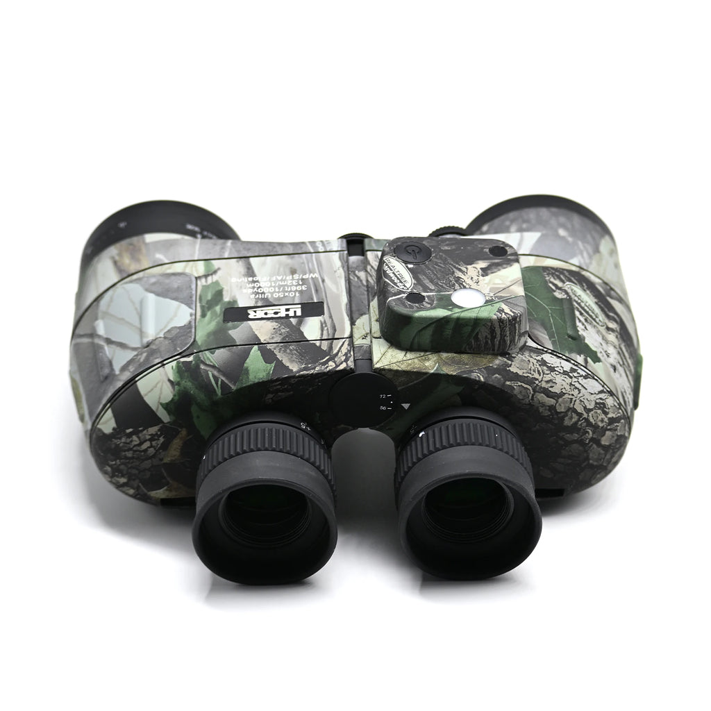 IPX7 Telescope Binoculars 10x50 Professional Powerful Binoculars with Internal Rangefinder Compass Waterproof for Surviva