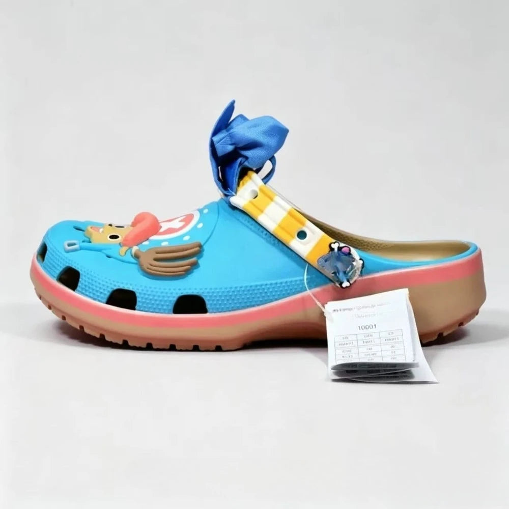 ONE PIECE Luffy Slippers Outdoor Travel Beach Sandals Men Non-Slip Home Shoes Slipper Chopper Cartoon Sasuke Cave Shoes