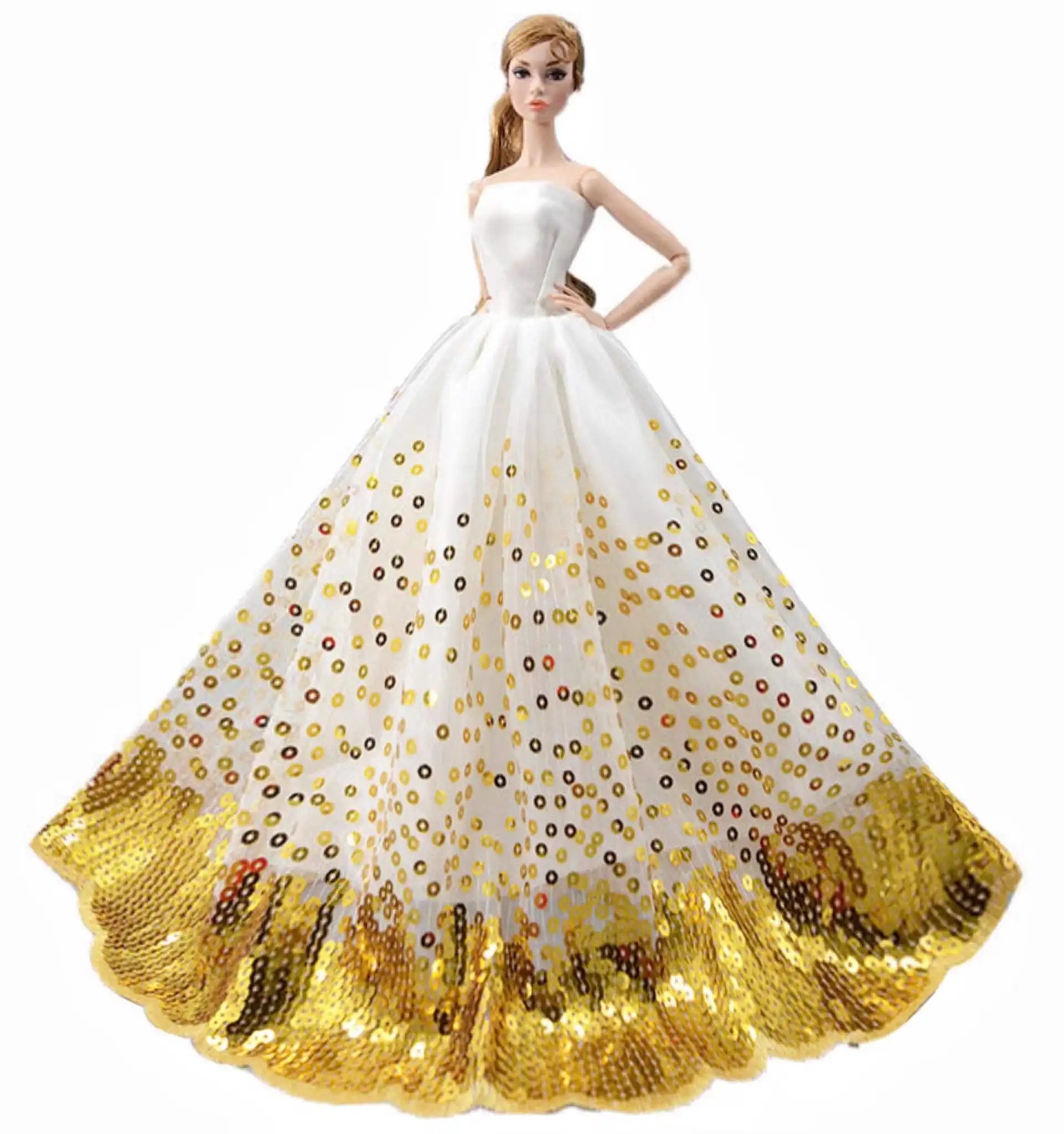 Wedding dress for barbie doll