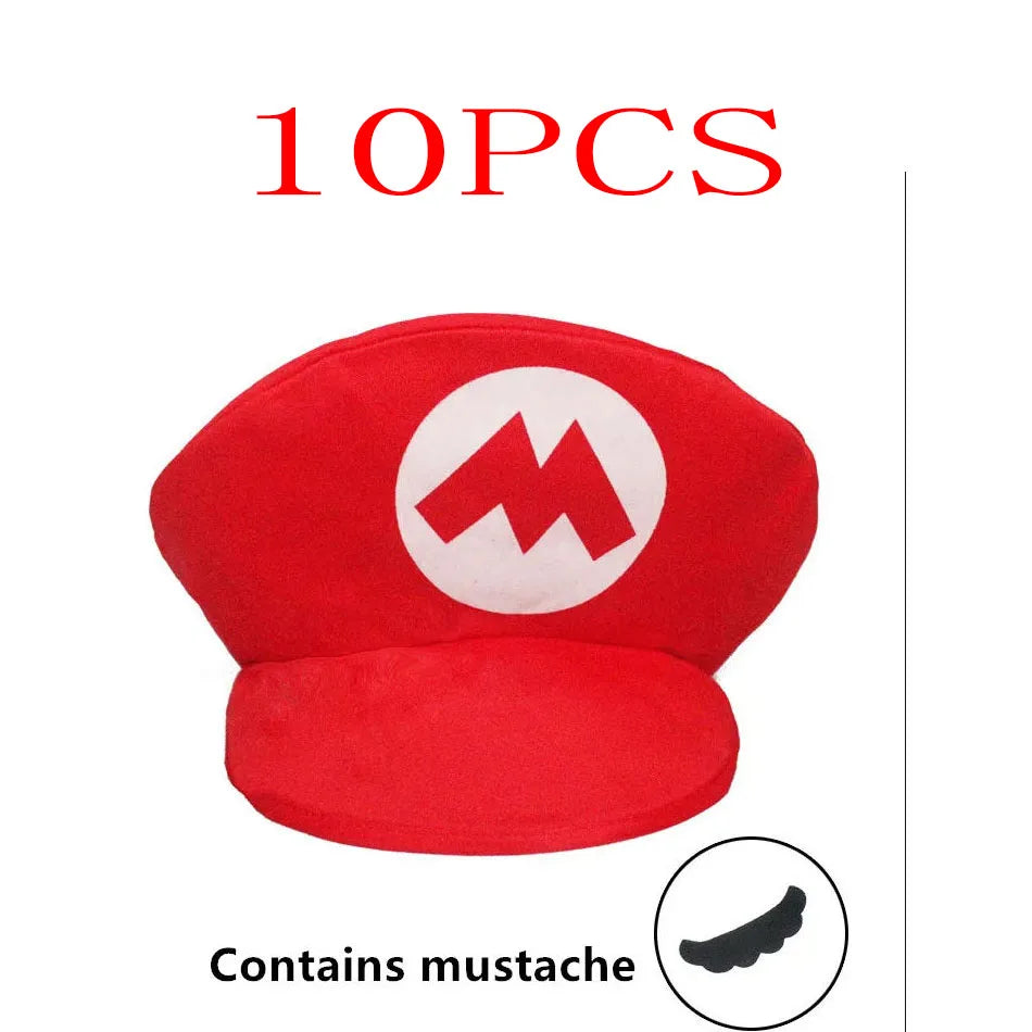 2026**Super Marios Bros Luigi Cartoon Cosplay Hat Classic toys Anime Figure Halloween Funny Clothes Unisex Adult Cap Party Gift