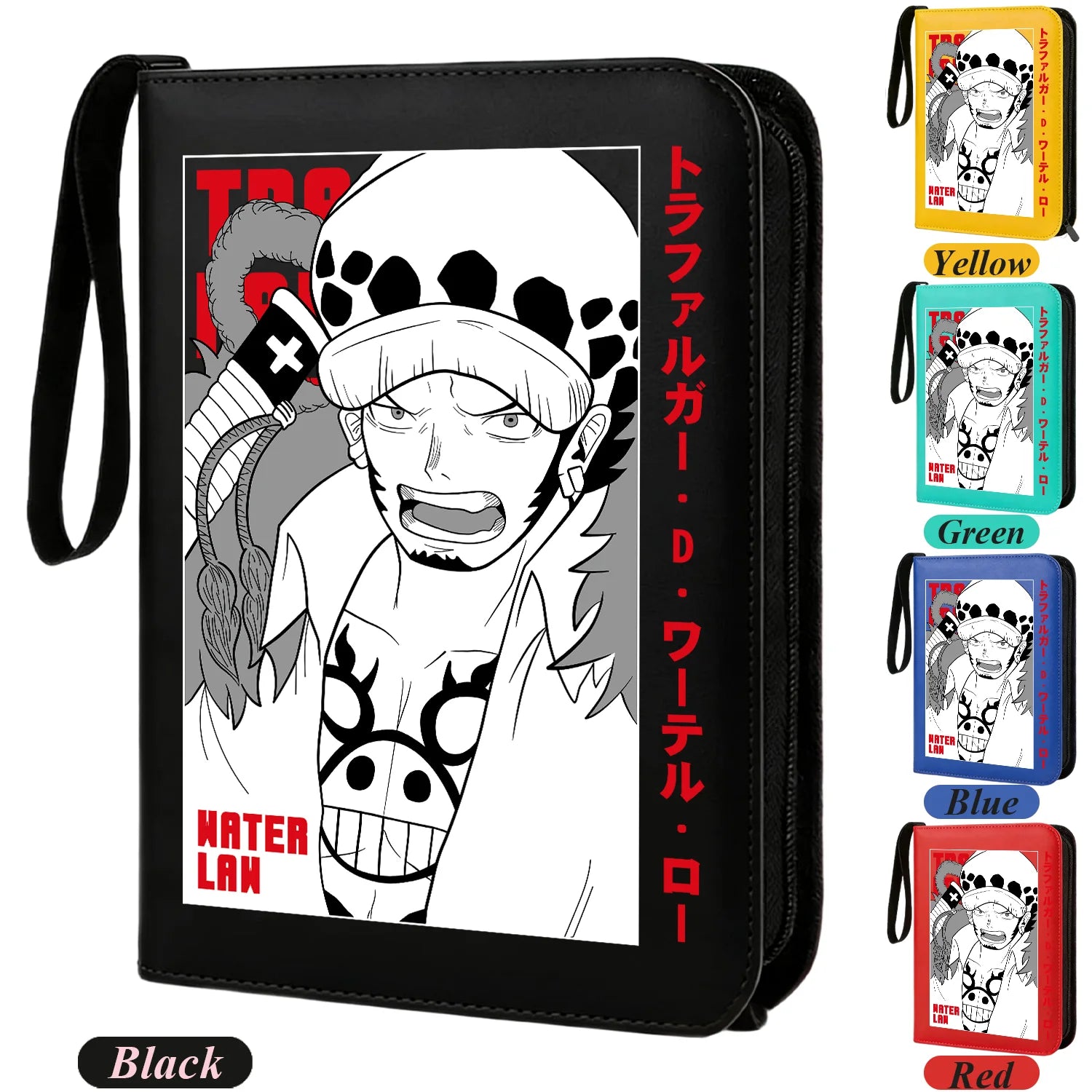 ONE PIECE Card Album Anime Collectible Book Binder 4 Card Slot Collectible Game Cards Binder Holder Zipper Gifts Toys