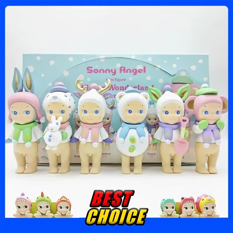 Sonny Angel Winter Wonderland Series Cute Anime Figure Dolls Christmas Tree Ornaments Collectible Toys for Kids Fans Gift 2024