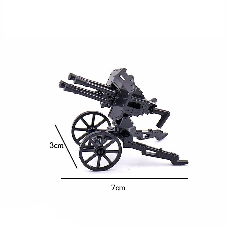 25/50/100Pcs Soldier Police Gangster WW2 Army Military Weapons SWAT Machine Gun Mortar Building Blocks Figure Model Brick Toy