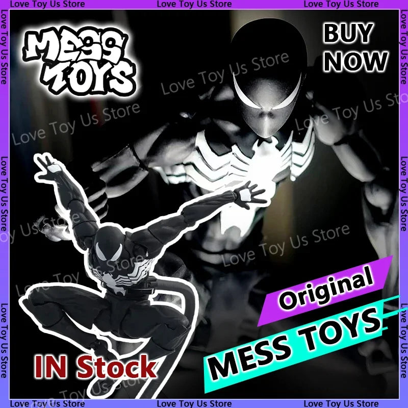 Mess Toys Spider-Man Symbiote Suit & Scarlet Spider Anime Action Figures - Collectible Gift Set
