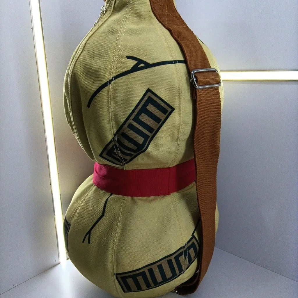 Naruto Sabaku No Gaara Gourd Backpack Canvas Sports Rucksack Cosplay Prop Bag Casual Daily School Travel Backpack Gift