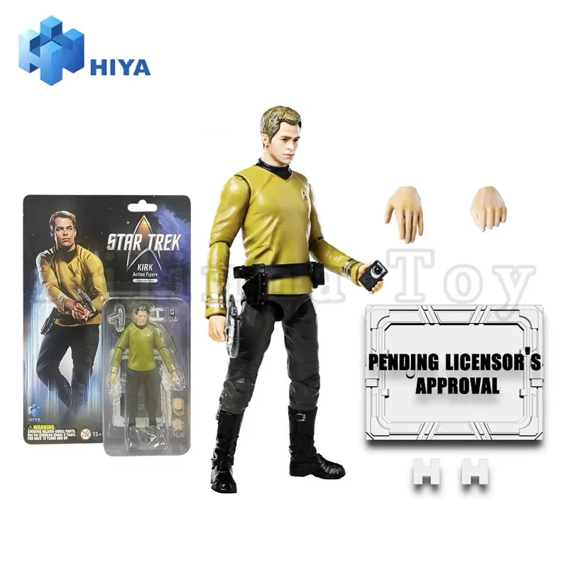 HIYA 1/18 4inch Action Figure Exquisite Mini Series STAR TREK 2009 Kirk Anime For Gift