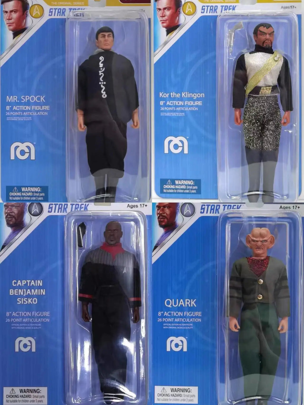 Original 8 Inch Mego Action Figure Star Trek MR.Spock Captain Benjamin Kor Quark Movie Character Collectible Toy Gift