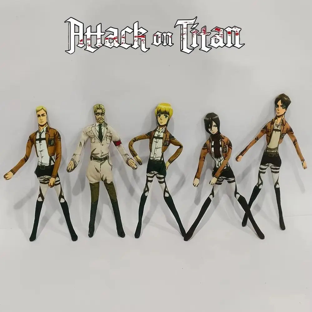 Anime Attack on Titan Plush Toys Doll Kawaii Rivaille Ackerman Twistable Shape Collection Green Stuffed Doll Birthday XMAS Gifts