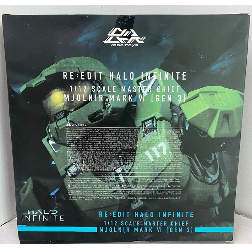 18cm Halo Master Chief Anime Figure  Mjolnir Mark Vi Gen 3 Figurine 1/12 Statue Model Doll Desk Collectible Decora Toys Gifts