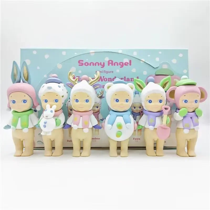 Sonny Angel Winter Wonderland Series Cute Anime Figure Dolls Christmas Tree Ornaments Collectible Toys for Kids Fans Gift 2024