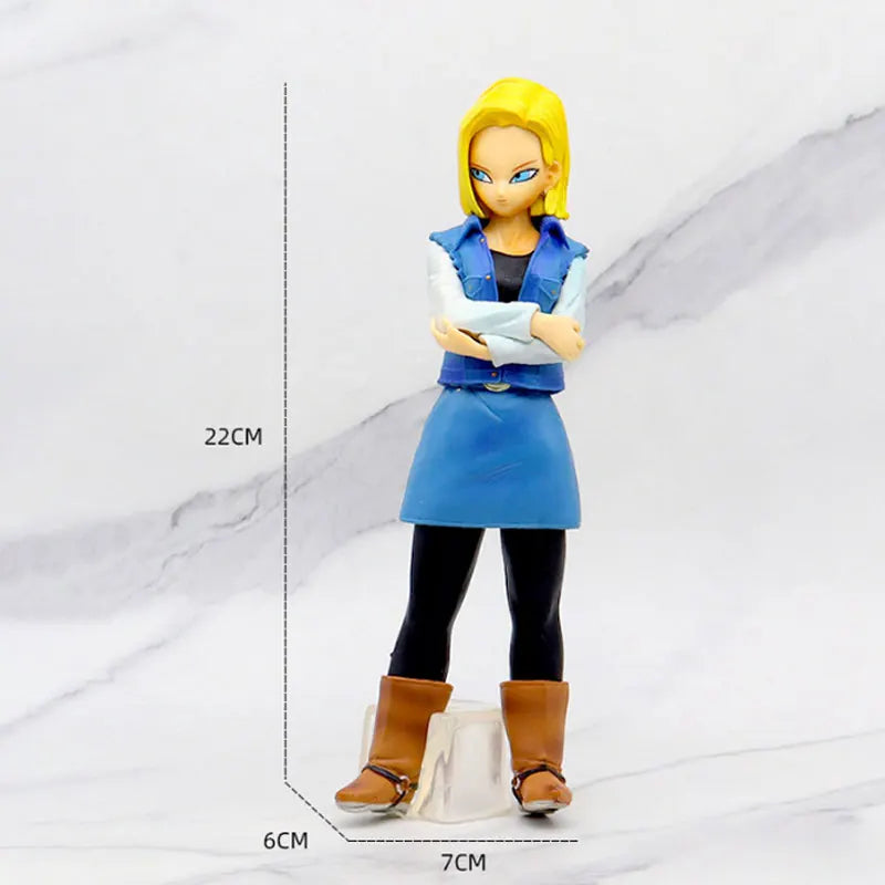 Anime Figurine Dragon Ball Z Android 17 18 Figure PVC Action Figures Statue Desktop Decoration Anime Peripheral Collection Toys