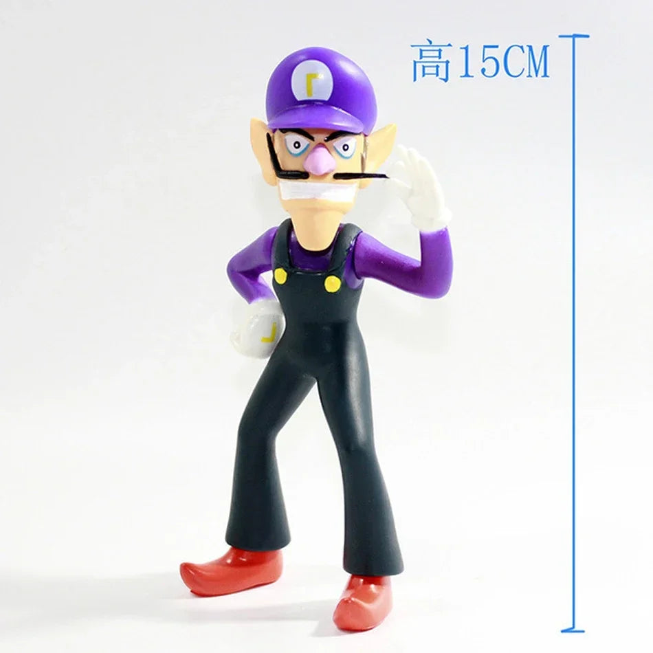 Super Mario Bros Cartoon Dolls Model Birthday Gift Anime Figures Luigi Yoshi Mario Creative Collectible Model Toys