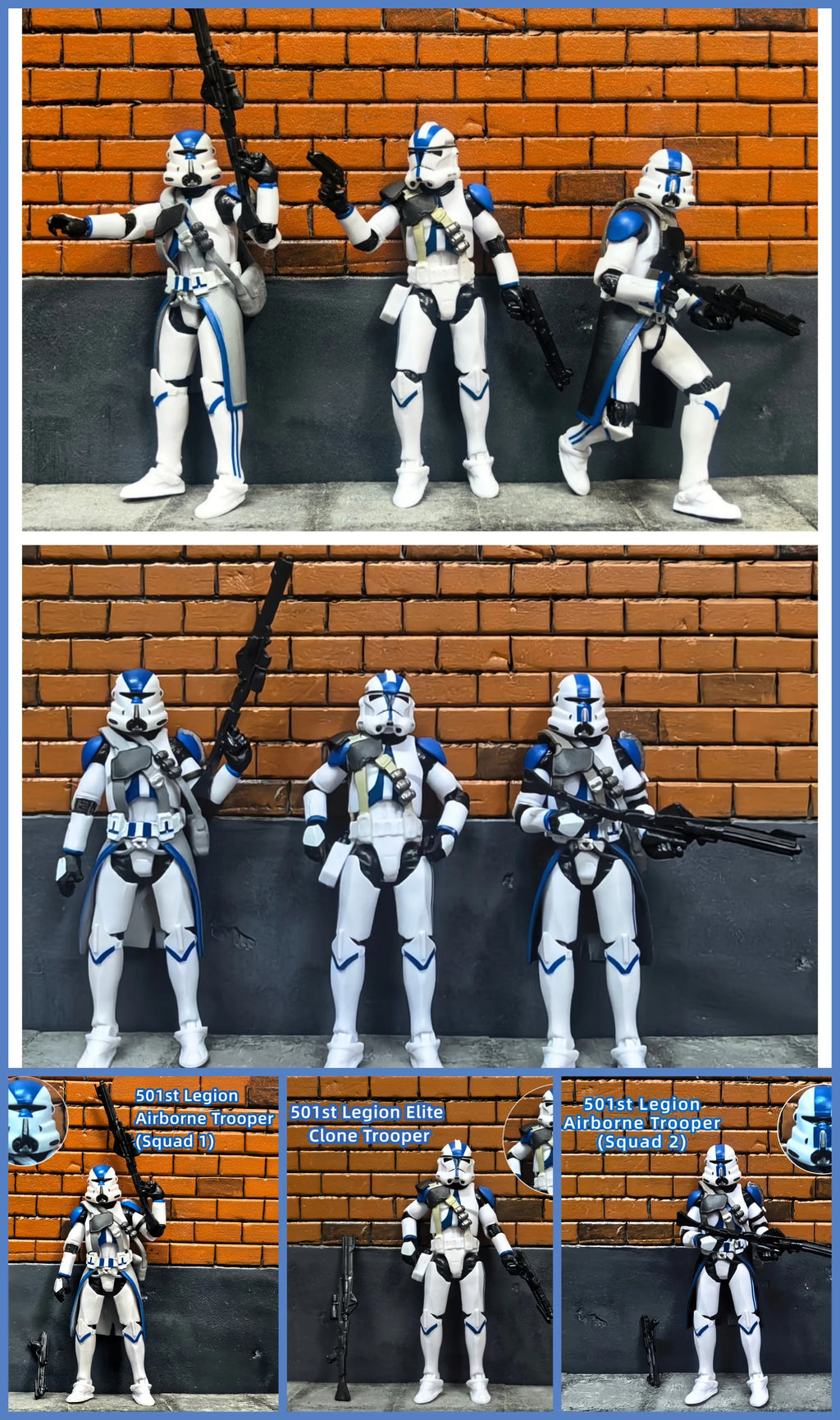Star Wars 3.75 Inch Trooper 1/18 501st Legion Action Figure Hardcase REX Anakin Dogma Tup Toys Model Loose