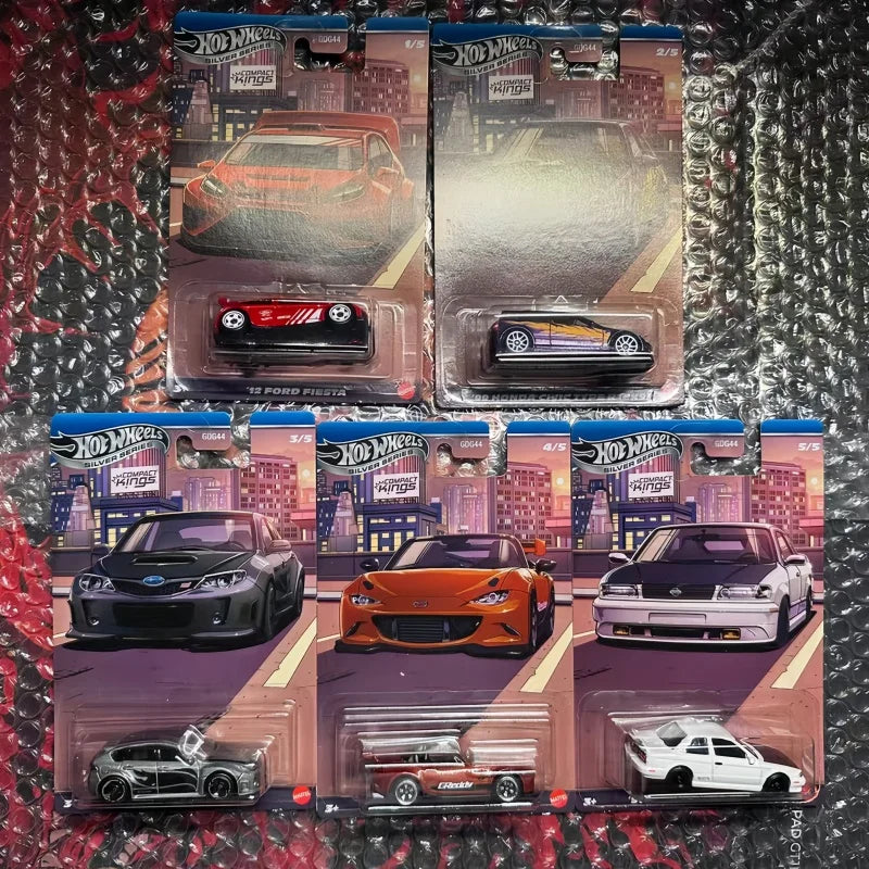 Genuine Hot Wheels Gdg44 Silver Label Compact Kings Serise Fiesta Miata Sentra 1/64 Scale Die-Cast Model Cars Gifts Surprise Car