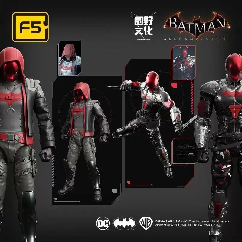 Batman Figure F5 Roundd Culture Batman Series Model Doll Arkham Knight Deathstroke Red Hood Desktop Model Toy Doll Festival Gift