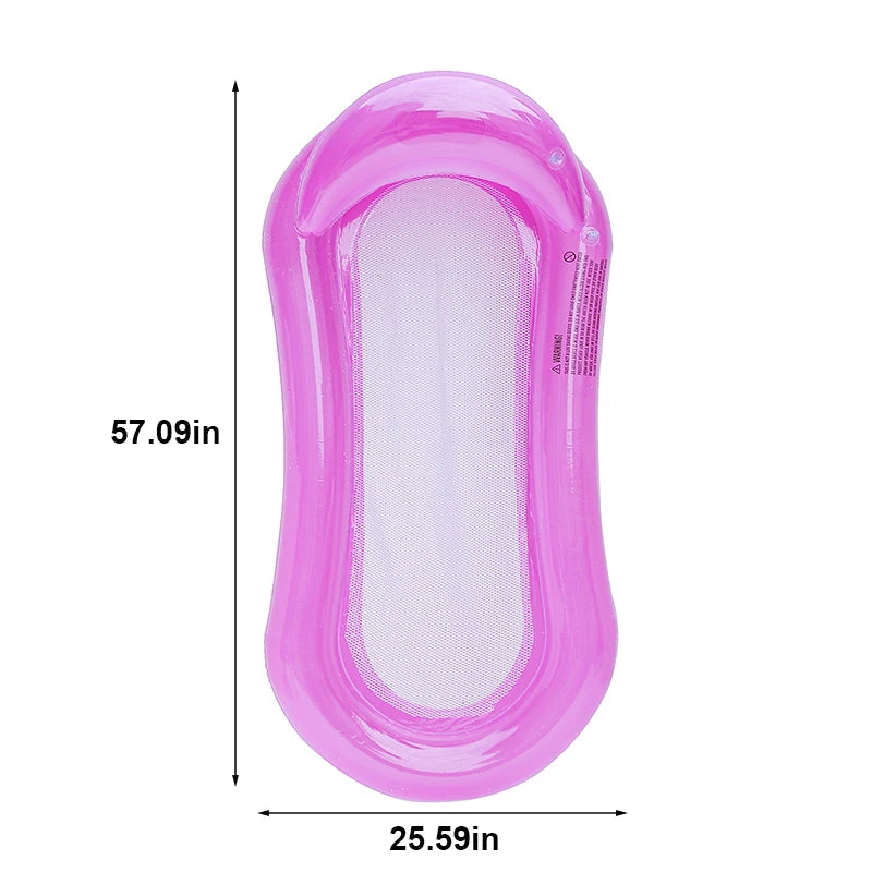 Rooxin Inflatable Water Hammock Floats Bed Swim Ring Tube Swimming Pool Mattresses Sleeping Bed Beach Lounger Chair