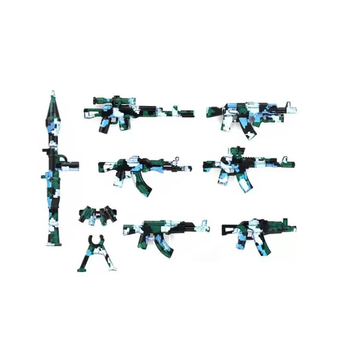 25/50/100Pcs Soldier Police Gangster WW2 Army Military Weapons SWAT Machine Gun Mortar Building Blocks Figure Model Brick Toy