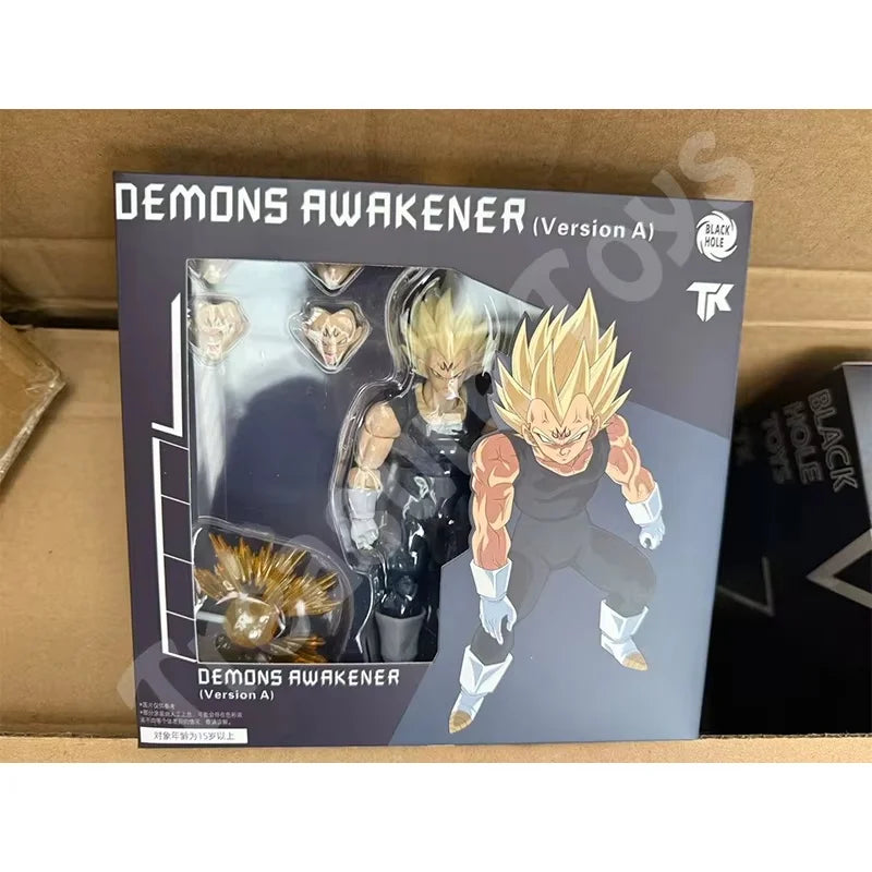 Black Hole & TK Dragon Ball Z SHF Super Saiyan SSJ Majin Vegeta Full Power Battle Damage Anime Action Figures Models Gifts Toys